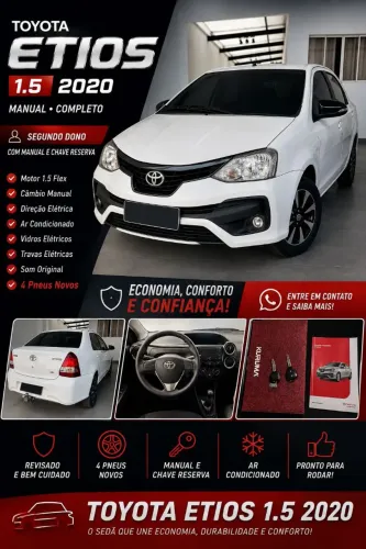 Toyota Etios X Sedan 1.5 Flex 16V 4P Mec. 2020