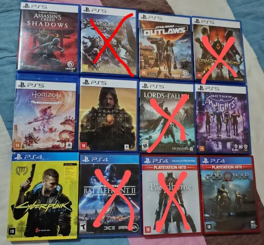 Jogos PS4/PS5 R$70 à R$250 (aceito trocas jogos Switch)