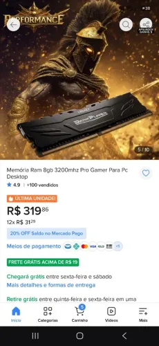 Memoria ram ddr4 3200hz