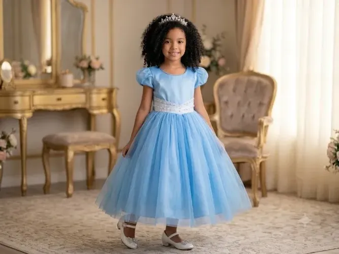 Vestido infantil luxo cinderela