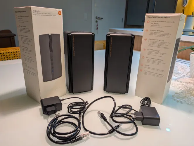 2 Roteadores wi-fi mesh xiaomi ax3000 - verão global - 2 por preço de 1
