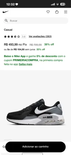 Nike Air Max Excee, original comprado em Portugal 