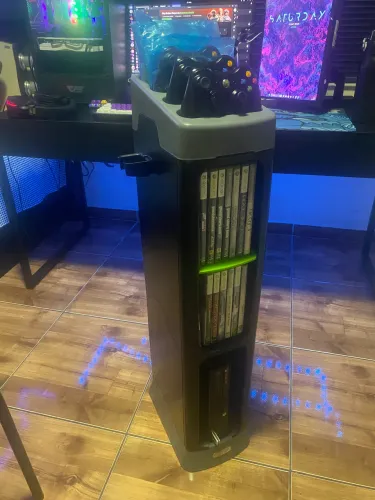 Torre Level Up Xbox 360 com LED Modificado | Organizador Gamer (Somente Torre)