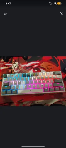 Keycaps redragon cinza e branco