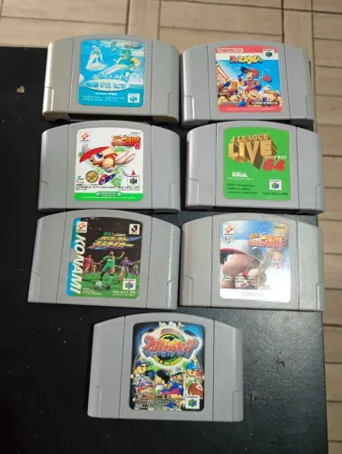 Lote de 7 fitas Nintendo 64 japonês original