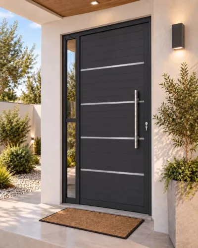 DIRETO DA FÁBRICA PORTA PIVOTANTE 2.10x1.20 PRETA LAMBRIL LUXO E ELEGÂNCIA