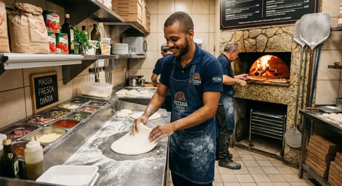 Pizzaria renomada contrata Ajudante geral e garçom