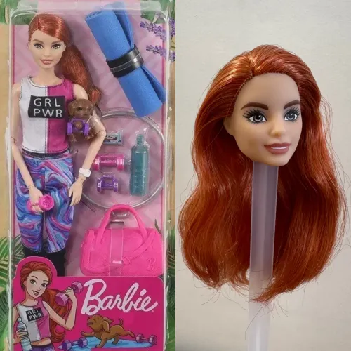 Cabeça Barbie Fitness Barbie Ruiva SKU: GJG57 