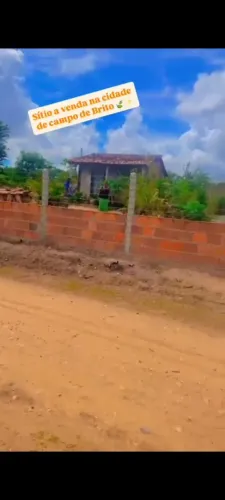 Sítio murado á venda em campo do Brito com casa 2 quartos, poço e energia