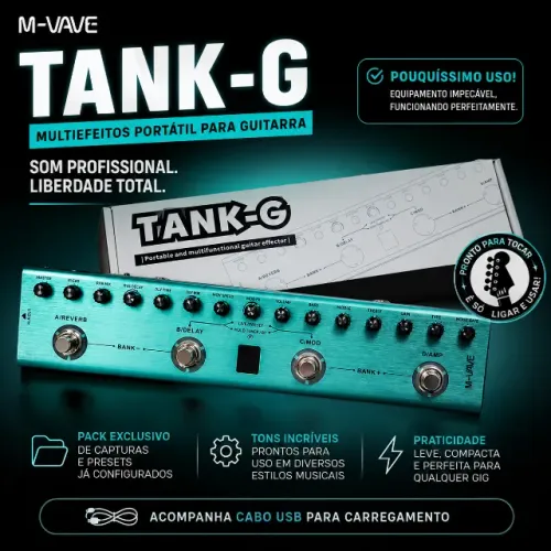Pedaleira M-VAVE Tank G (Multiefeitos) + Pack de Capturas e Presets