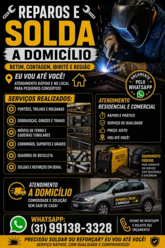 Soldador a Domicílio | Pequenos Reparos e Soldas em Geral