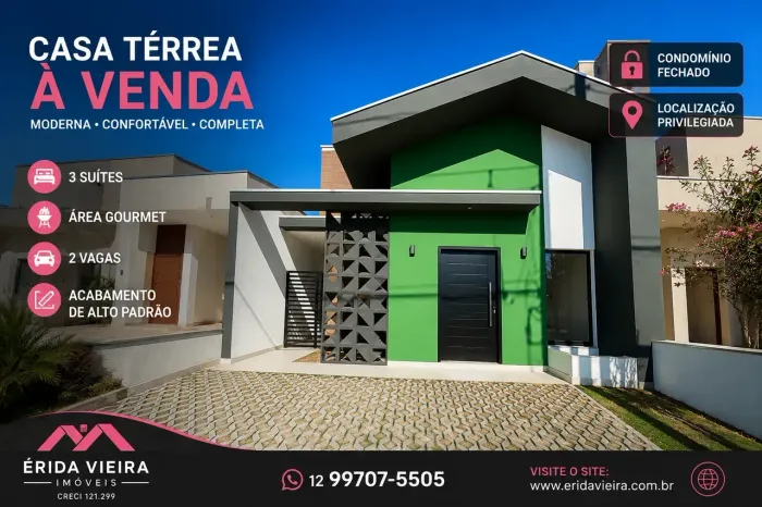 Casa no Condomínio Residencial e Comercial Bosque da Imperatriz em Pindamonhangaba-SP