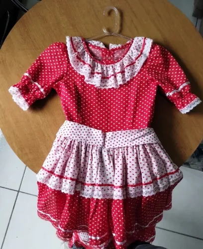 Vestido Infantil Festa Junina Barato