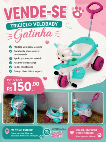Triciclo velobaby gatinha