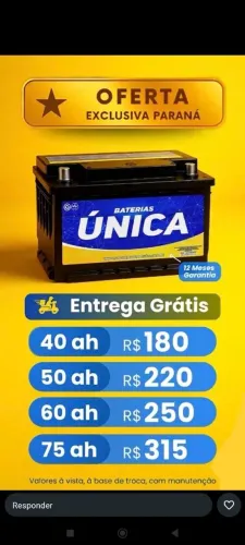 BATERIAS ÚNICAS/BATS EM ÓTIMO ESTADO! APROVEITEM A PROMOÇÃO!!
