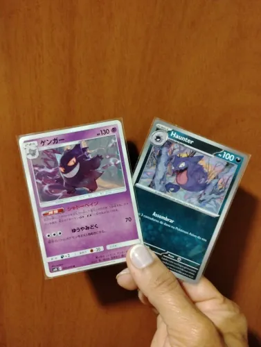 Gengar Japonês e Haunter-Cartas Pokémon TCG Copag Originais.