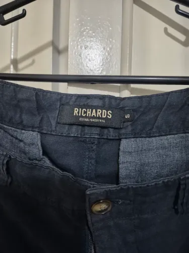 Calça de Linho Azul Richards