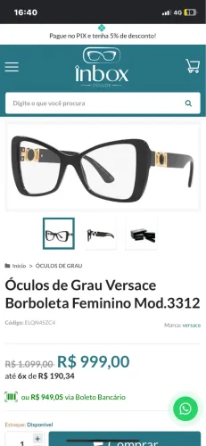 Óculos Borboleta Versace 3312 GB1