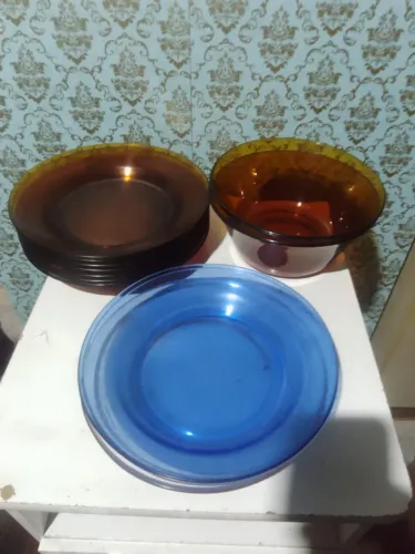 Kit de pratos e saladeiras duralex