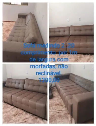 Sofá garagem não reclinável 