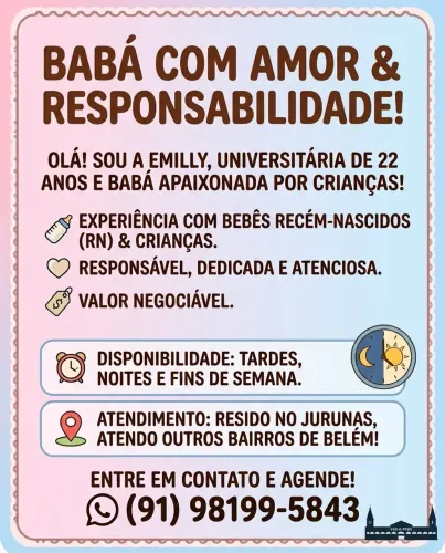 Ofereço Serviço de Babá