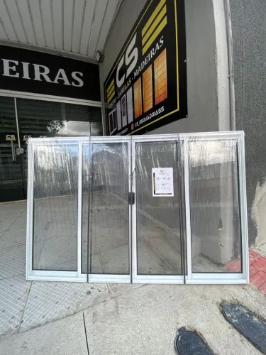 JANELA DE ALUMÍNIO BRANCO 4F 1.00X1.50 - LINHA MODULAR