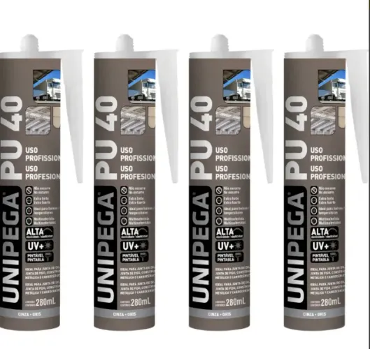 Adesivo Selante Pu40 Cola Parabrisa Juntas Metal Vidro 280ml / 400g Kit com 4 peças - NOVO