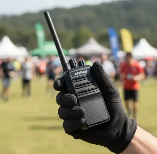 Rádio Comunicador Intelbras RC 3002 G2 16 Canais UHF Longo Alcance Walkie Talkie