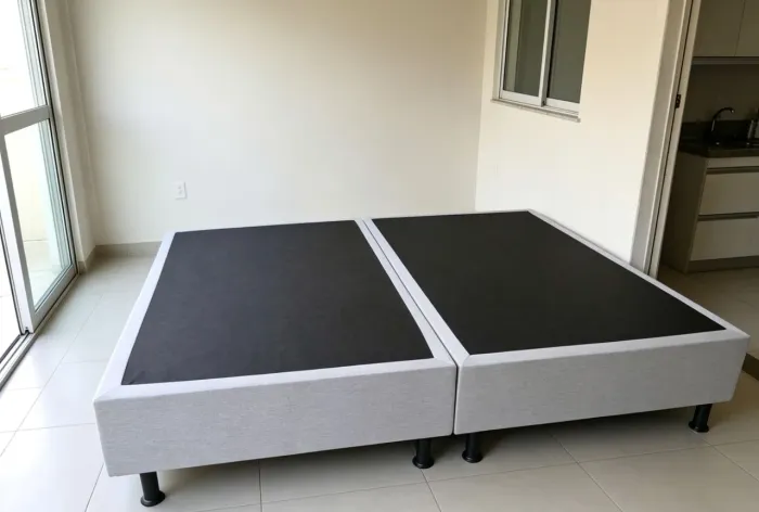 Cama box base Queen em LINHO.Entrego 