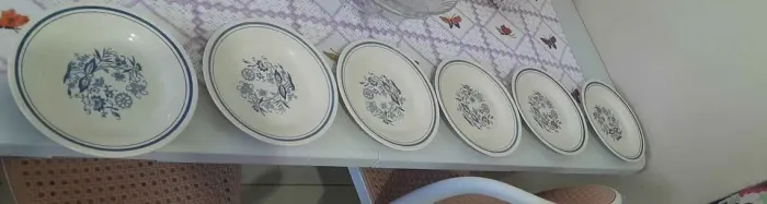 Conjunto de 6 pratos de Porcelana Oxford Original anos 70