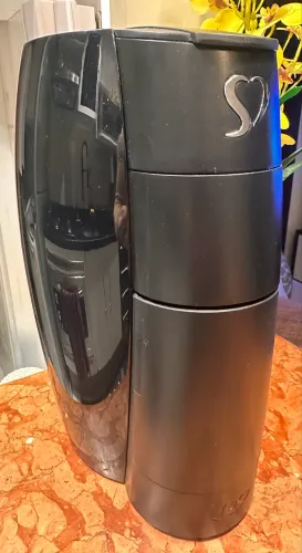 Cafeteira 3 corações Preta