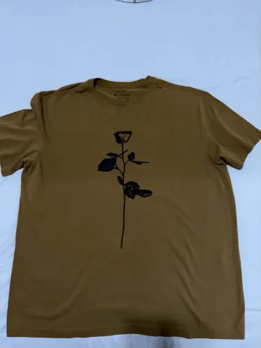Camiseta Osklen com detalhe de uma rosa bordada, tamanho GG