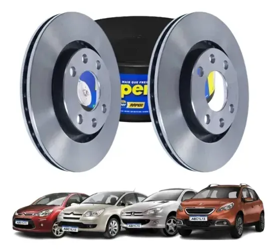 Par ( 02 ) Disco Freio Dianteiro C3 C4 Berlingo 206 207 307 2008