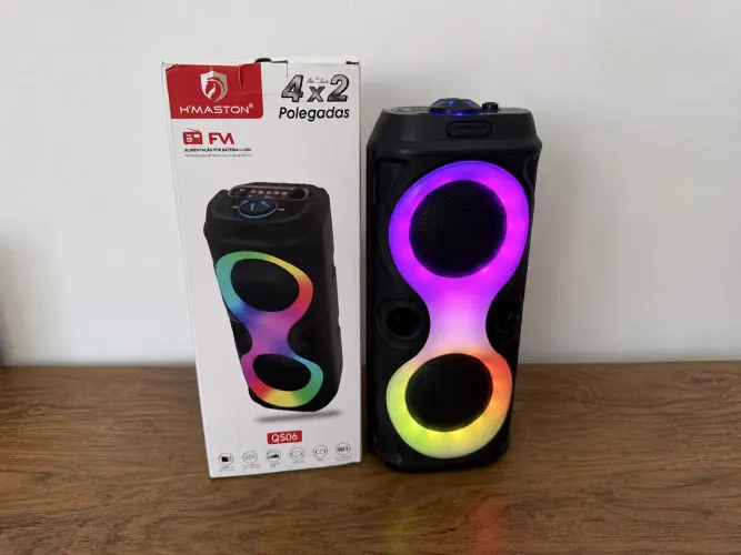 Caixa de som Bluetooth com LED