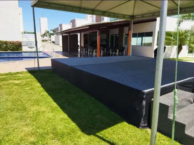 Aluguel tablado, palco, tenda, piso,