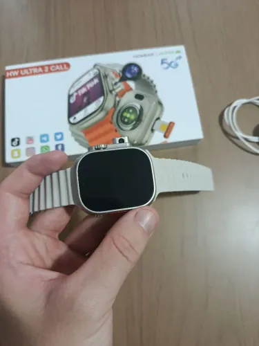 Smartwatch HW Ultra 2 Android AMOLED | Cinza | Caixa Original + Acessórios