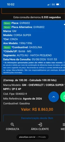 Chevrolet Corsa Super 1.0 MPFI / 2P E 4P 1996