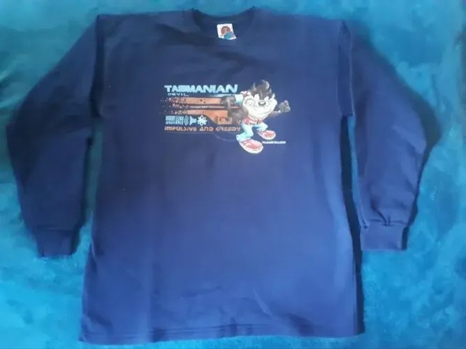 Moletom Infatil Malwee Looney Tunes TAZ Azul Marinho - Tamaho 12
