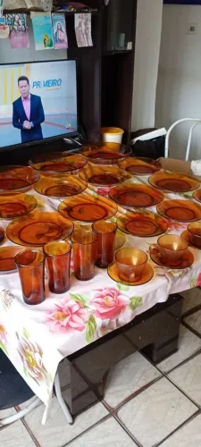 Conjunto de duralex lll âmbar 30pc