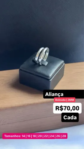 Aliança Boleada 3MM Unidade Prata 925
