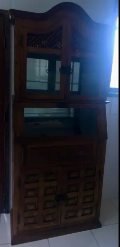 CRISTALEIRA DE MADEIRA Rústica /CLÁSSICA