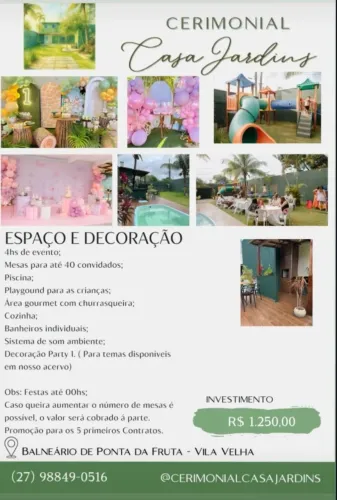 Cerimonial casa Jardins