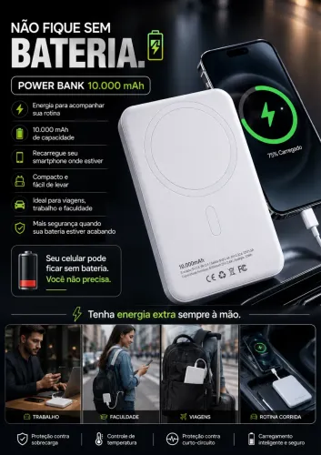 Bateria portátil 10.000 mAh