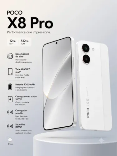 Poco X8 Pro 512GB 12GB RAM - Branco (Novo / Lacrado)