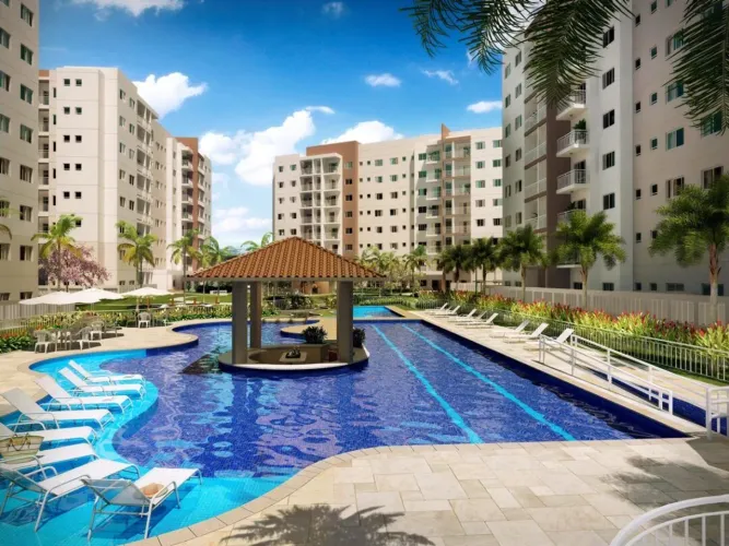 Alugo Apartamento Semimobiliado 2 quartos, sendo um suíte, no Condomínio Flex Parque 10 