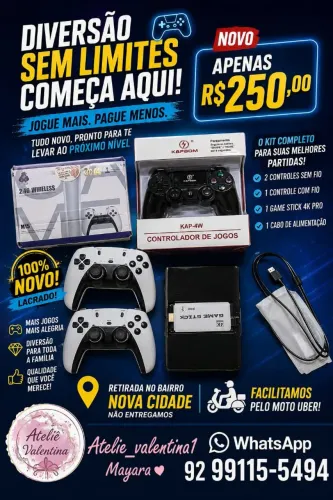 Videio game é um controle Bluetooth 