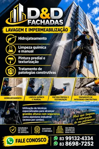 LIMPEZA DE FACHADAS / IMPERMEABILIZAÇÃO
