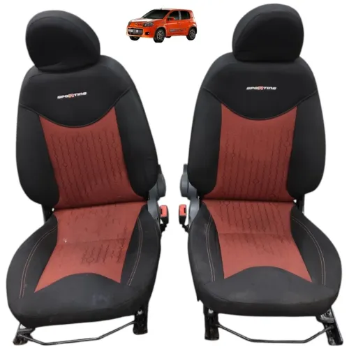 Par Banco Dianteiro Fiat Uno Sporting 2011 2012 2013 2014 15 Preto/vermelho