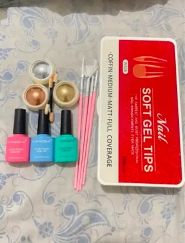 Kit Completo para Unhas em Gel / Nail Art ?<br>?
