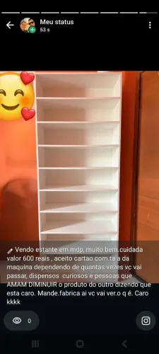 Vende-se sapateira , estante em mdp.